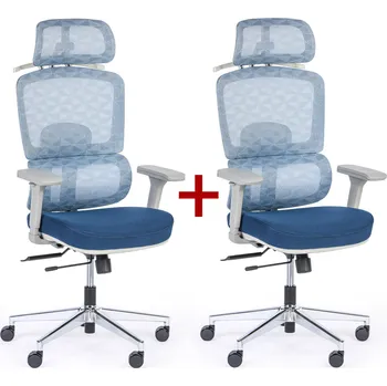 Kancelářská židle TERRY 1+1 ZDARMA, modrá