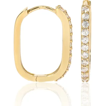 Náušnice Zlatnictví Helios Zlaté náušnice ovál-obdélník