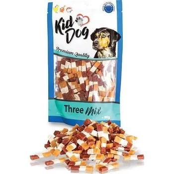 Pamlsek pro psa KIDDOG kuřecí a kachní masíčko s treskou 80 g