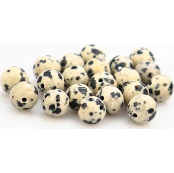 Drahý kámen Pro Háčkování Jaspis dalmatin přírodní 8 mm