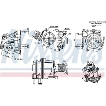 Ventil palivového systému NISSENS AGR-Ventil 98424