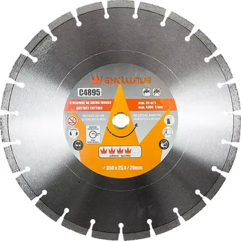 Brusný kotouč RICHMANN kotouč diamantový na beton 400x25,4 mm výška segmentu 10mm PC4896