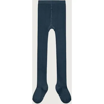 GRAY LABEL Žebrované punčocháče GOTS - Blue Grey Velikost: 23-26