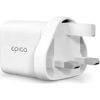 Telefonní příslušenství Epico 45W duální síťová nabíječka s UK zástrčkou - bílá + DOPRAVA ZDARMA