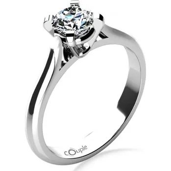 Prsten Couple, Zásnubní prsten Grace, bílé zlato se zirkonem, vel. 59, prům. 18.8 mm, 585-68-1-4080.1B00.0.59.001