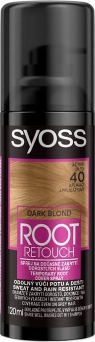 SYOSS Root Retouch DARK BLOND 120ml - tónovací barva na odrosty ve spreji - tmavá blond