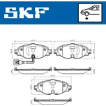 SKF Sada brzdových destiček, kotoučová brzda VKBP 80018 E