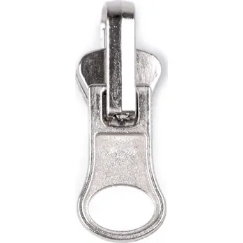 Zip Pro Háčkování Jezdec ke kostěným zipům oboustranný, nikl