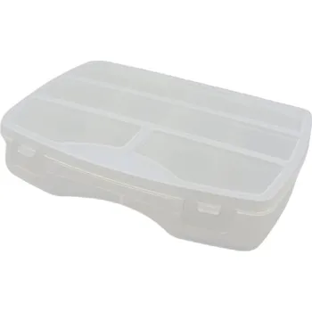 Korálek Plastový zásobník PlasticForte průhledný 19x15x4 cm