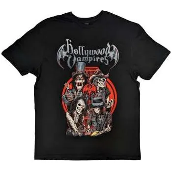 Pánské oblečení Merch Hollywood Vampires: Hollywood Vampires Unisex T-shirt: Caricatures (back Print) (xx-large) XXL