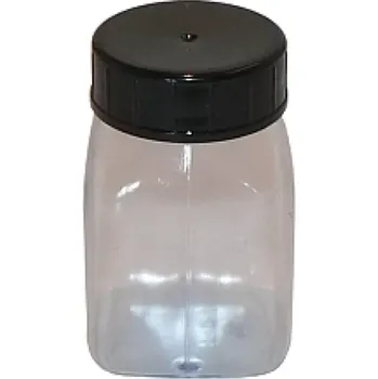 Dóza na potraviny 310-70595 PVC DÓZA 50 ML ČIRÁ ŠIROKOHRDLÁ HRANATÁ, BEZ UZÁVĚRU