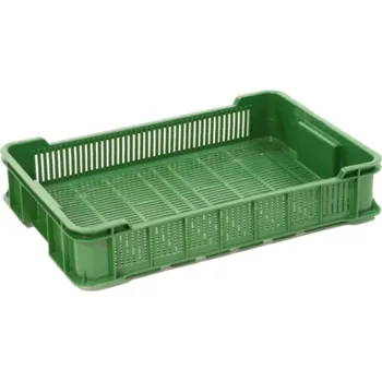 Přepravka na jídlo PLASTOVÁ PŘEPRAVKA 600 X 400 X 116 MM MANIPULAČNÍ PERFOROVANÁ RECYKLÁT