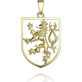 Přívěsek Leru Stříbrný přívěsek ČESKÝ LEV Vlastnosti šperku: pozlacený