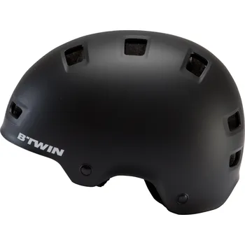 Cyklistická přilba BTWIN DĚTSKÁ CYKLISTICKÁ HELMA TEEN 500 ČERNÁ XS ČERNÁ