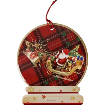 Kuchyňské prkénko Podložka pod hrnec červená Christmas BRANDANI (barva - keramika,bílá,červená s motivem)