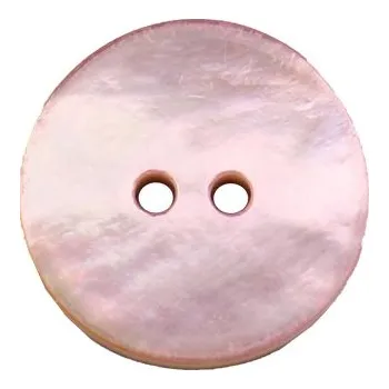 Knoflík Pro Háčkování Kulatý knoflík Ø 18 mm perleťový světle růžový