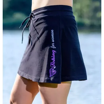 Dámská sukně Dámská rybářská sukně s kraťasy ČERNO FIALOVÁ Velikost XL