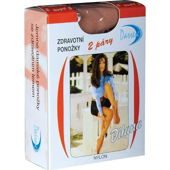Dámské punčochy zdravotní ponožky Ditana 2 páry nylon 25-27