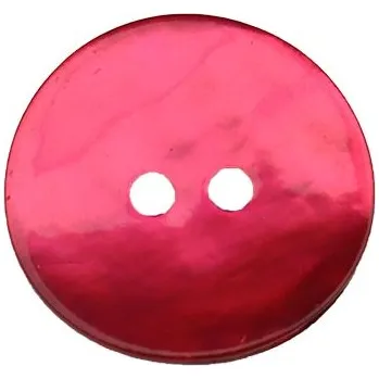 Knoflík Pro Háčkování Kulatý knoflík Ø 18 mm perleťový červený