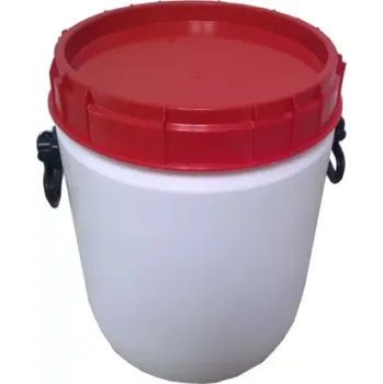 PLASTOVÝ SUD CURTEC 34L UN BÍLO/ČERVENÝ DRŽADLA ŠROUBOVACÍ VÍKO