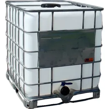 nádrž IBC KONTEJNER 1000L REKO 225/80 KOVOVÁ PALETA NOVÁ NÁDOBA NATUR VYMĚNITELNÝ KLAPKOVÝ KOHOUT BEZ UN