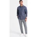 Pánské kalhoty OMBRE OM-PACP-0158 GREY L