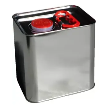 Kanystr PLECHOVÝ KANYSTR TENKOSTĚNNÝ 2,5L UN S MĚCHOVÝM UZÁVĚREM 42 MM