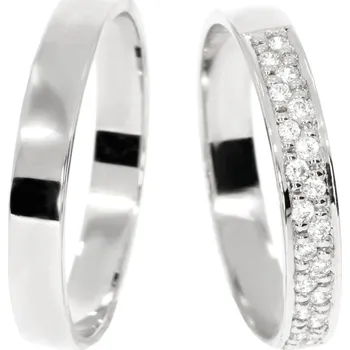 Prsten Zlatnictví Helios Zlaté snubní prsteny L-188/B Kameny: Se Zirkony