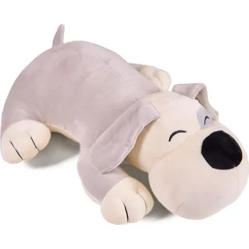 plyšák Tegatex Plyšák - Pes ležící spící šedý 40 cm