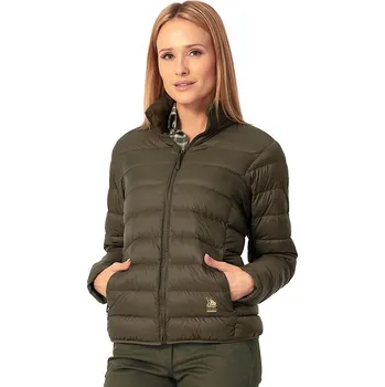 TAGART Dámská lovecká péřová bunda Wave 4 s izolací z peří 700 cuin L ZELENÁ