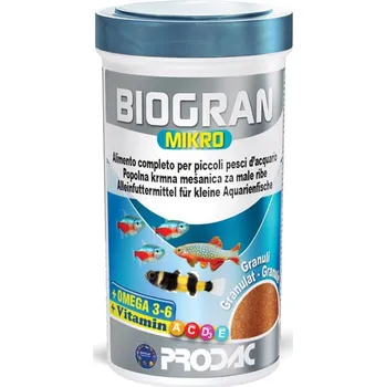 Krmivo pro rybičky Krmivo pro ryby Prodac Biogran Mikro 50g