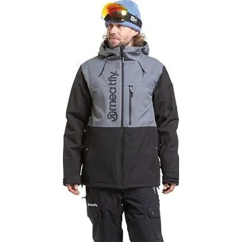 Meatfly pánská SNB & SKI bunda Manifold Dark Grey / Black | Černá | Velikost S
