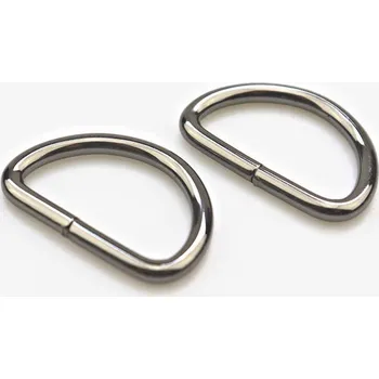 Pro Háčkování Polokroužek 32x20 mm černý nikl