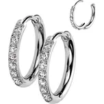 Atreya Titanové kruhové náušnice Lorie Barva: Stříbrná, Velikost: 2 mm, Délka / Průměr: 8 mm