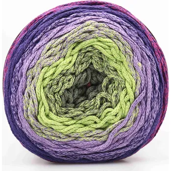 Příze Chainy Cotton Cake ReTwisst 10 malinová, zelená, fialová