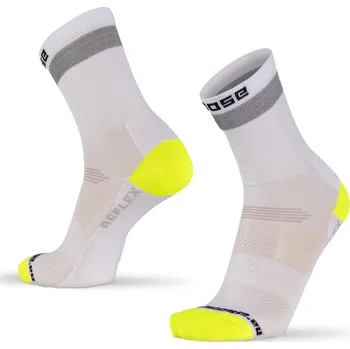 Pánské ponožky Moose Cyklistické ponožky RACE Reflex Barva: Bílá, Velikost: M