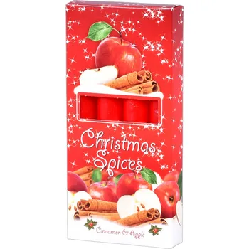 Svíčka Svíčka vánoční stolní CHRISTMAS SPICES 2x17cm 4 ks vonná