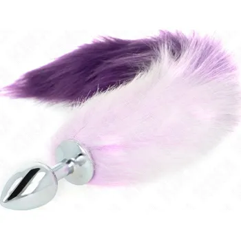 Anální kolík Kink Fox Tail with Metal Plug Purple