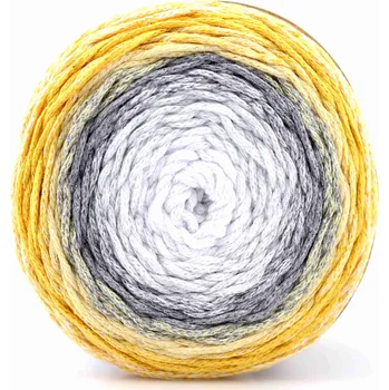 Příze Chainy Cotton Cake ReTwisst 20 variace bílá, šedá, okrově žlutá