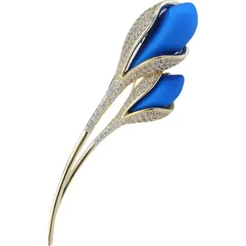 Brož Gaira® Brož Květ 340177, Barva modrá