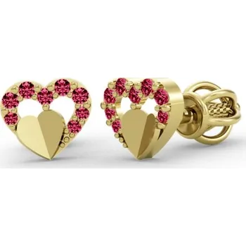 Náušnice Couple, Zlaté náušnice Darcy, žluté zlato se zirkony, Šroubek, 585-66-3-0077.0Z00.0.00.104.05