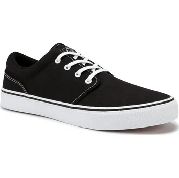 Pánské tenisky DECATHLON Nízké skateboardové boty Vulca 100 46 ČERNÁ