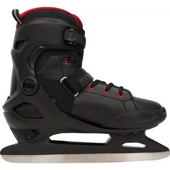 Zimní brusle OXELO Pánské lední brusle FIT500 černo-červené 38 ČERNÁ|ČERVENÁ