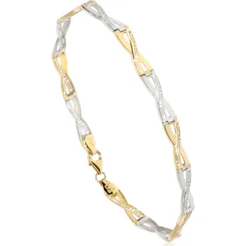 Náramek Zlatnictví Helios Kombinovaný zlatý náramek