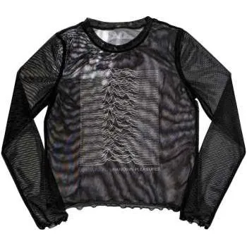 Merch Joy Division: Joy Division Ladies Long Sleeve T-shirt: Unknown Pleasures (mesh) (medium) M