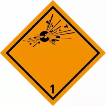 Značení ADR NÁLEPKA SAMOLEPÍCÍ - TŘÍDA 1 VÝBUŠNÉ LÁTKY A PŘEDMĚTY (10 X 10 XM) OZN. 29001
