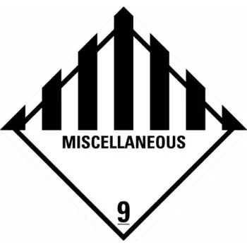 Značení ADR NÁLEPKA SAMOLEPÍCÍ - JINÉ NEBEZPEČNÉ LÁTKY A PŘEDMĚTY Č.9 - MISCELLANEUS (10 x10 CM) OZN.29009M