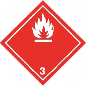 Značení ADR NÁLEPKA SAMOLEPÍCÍ - HOŘLAVÉ KAPALINY Č. 3 - BÍLÝ PLAMEN (10 x 10 cm) OZN. 29003