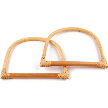 Kabelka Pro Háčkování Bambusová ucha na tašky 9,5x15,5 cm - bambus světlý