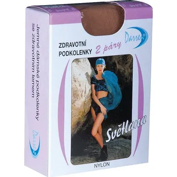 Dámské punčochy zdravotní podkolenky Světlana 2 páry nylon 25-27